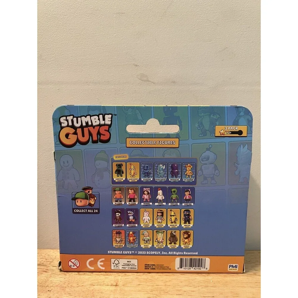 Stumble Guys 3‑Pack New Pharaoh Master Mascot Collectible Figures NEW